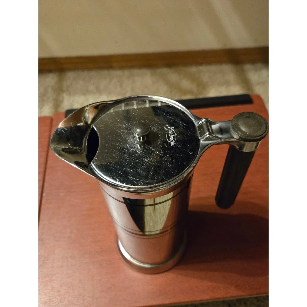 Vintage Sunbeam Chrome‎ Coffee Server Pitcher Art Deco Chicago Flexible Shaft Co